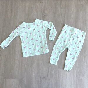 Baby Gap Heart Pajamas- Size 12M